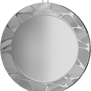 ME7001_S Stalowy medal w kolorze srebrnym z miejscem na emblemat 50 mm