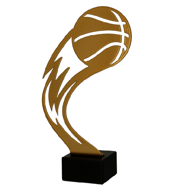 Trofeum metalowe z marmurową podstawą - Koszykówka