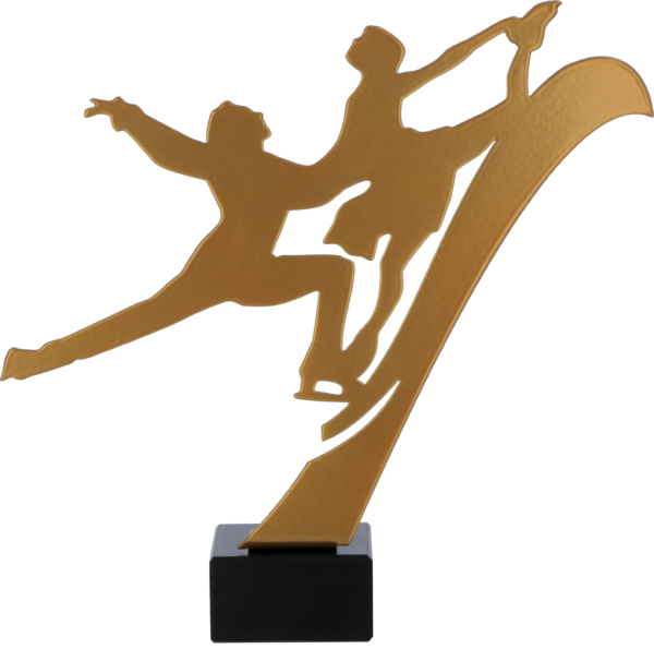 ML_FSK2 Trofeum metalowe z marmurową podstawą - Łyżwiarstwo