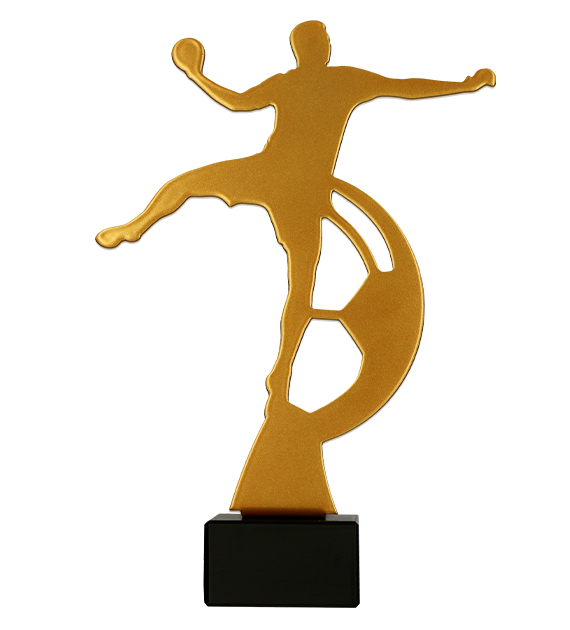 Trofeum metalowe z marmurową podstawą - Piłka ręczna