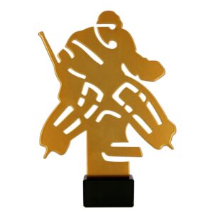 Trofeum metalowe z marmurową podstawą - Hokej - bramkarz