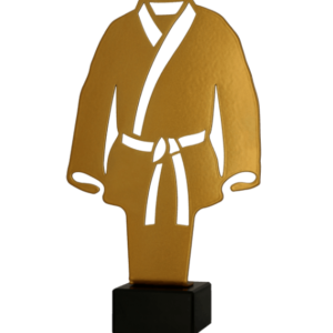 Trofeum metalowe z marmurową podstawą - Karate/Judo - kimono