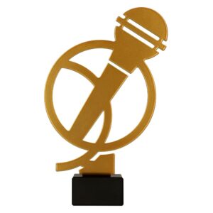 Metalowe trofeum z marmurową podstawą - Muzyka