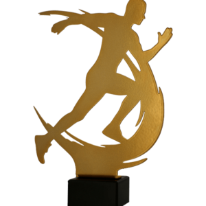 Trofeum metalowe z marmurową podstawą - Bieganie