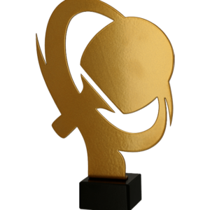 Trofeum metalowe z marmurową podstawą - Tenis stołowy - rakietki + piłeczka