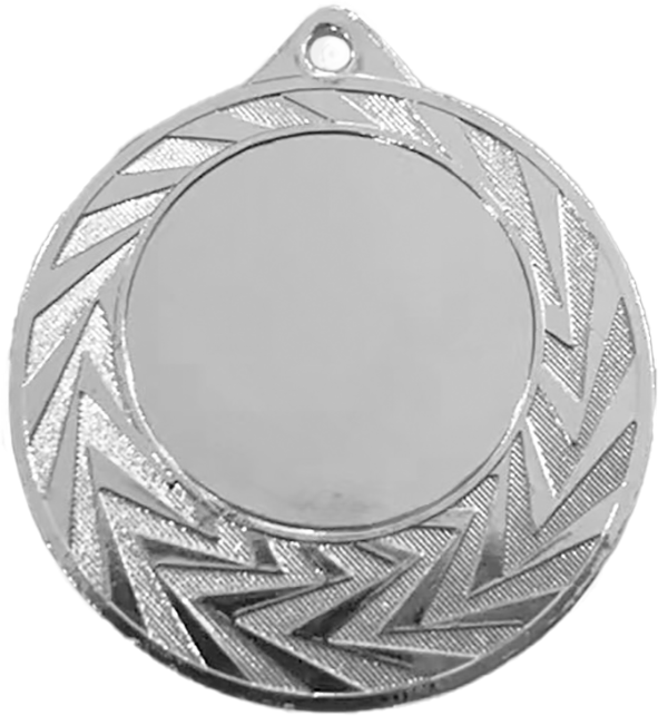 Stalowy medal w kolorze srebrnym z miejscem na emblemat 25 mm