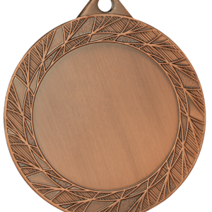 MMC0270_B Stalowy medal w kolorze brązowym z miejscem na emblemat 50 mm