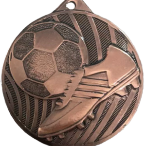 Stalowy medal w kolorze brązowym - piłka nożna