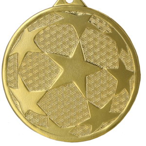 Medal złoty - gwiazdy - piłka nożna - medal stalowy