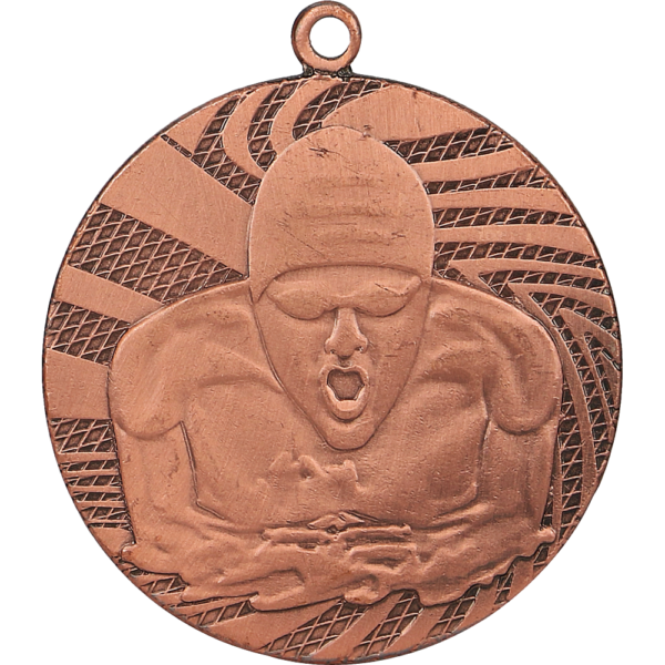 MMC1640_B Medal stalowy brązowy - pływanie