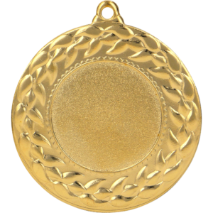 MMC3045_G Medal złoty z miejscem na emblemat 25 mm - medal stalowy