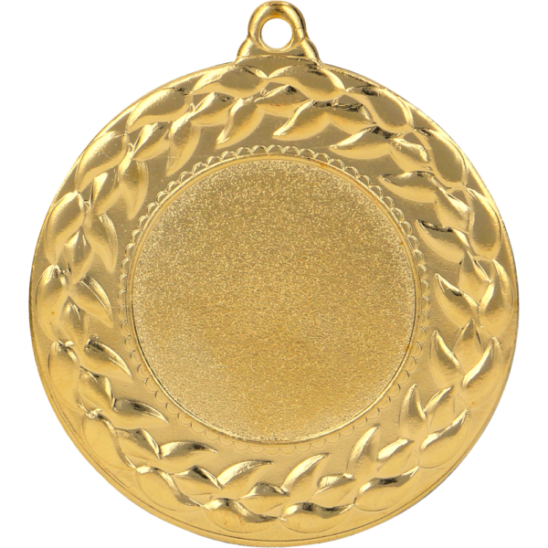Medal złoty z miejscem na emblemat 25 mm - medal stalowy z grawerowaniem laserem- RMI