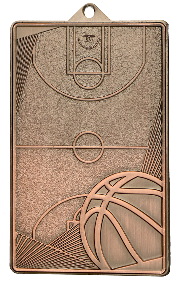 Medal brąz - boisko do koszykówki - medal stalowy z nadrukiem Luxor Jet