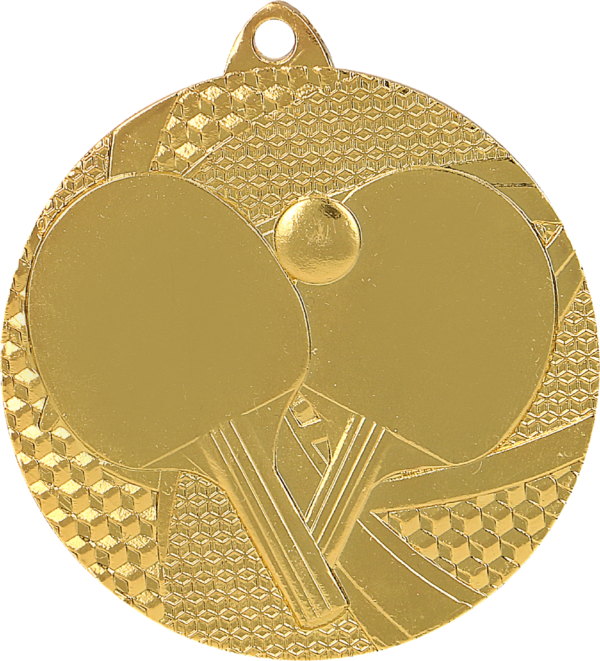 Medal złoty- tenis stołowy - medal stalowy
