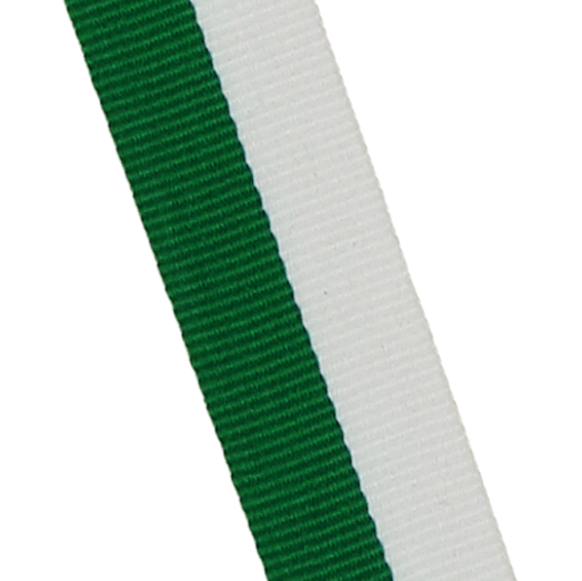 Wstążka 20 mm - bez karabińczyka - biało-zielona