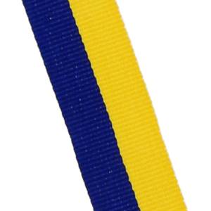 Wstążka 20 mm - bez karabińczyka - żółto-niebieska