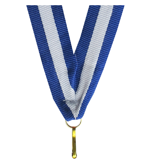 Wstążka 11 mm - niebiesko-biało-niebieska