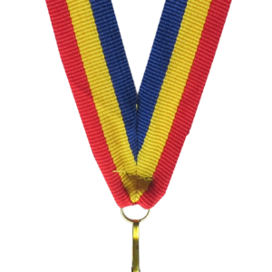 Wstążka 11 mm - niebiesko-żółto-czewona