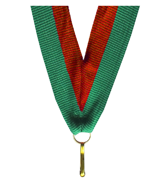 Wstążka 11 mm - czerwono-zielona