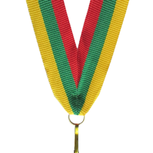 Wstążka 11 mm - czerwono-zielono-żółta