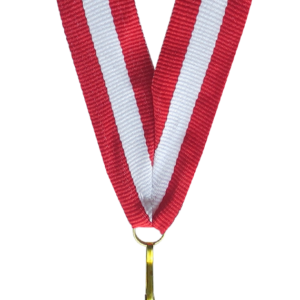 Wstążka 11 mm - czerwono-biało-czewona