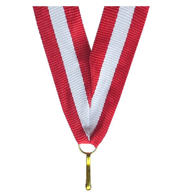 Wstążka 11 mm - czerwono-biało-czewona