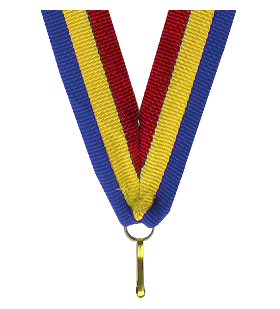 Wstążka 11 mm - czerwono-żółto-niebieska