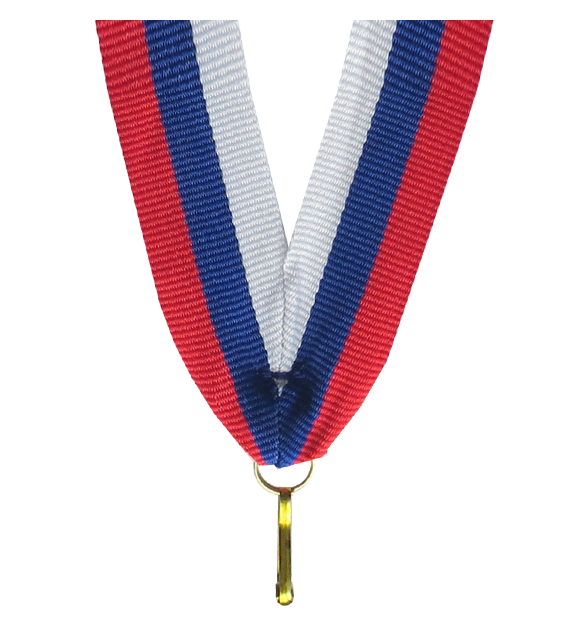Wstążka 11 mm - biało-niebiesko-czerwona