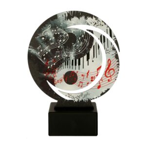 Trofeum metalowe z marmurową podstawą - Muzyka