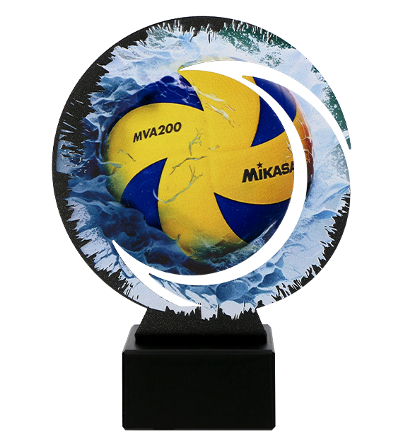 Trofeum metalowe z marmurową podstawą - Siatkówka