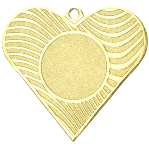 mmc36050_G Medal złoty- serce - medal stalowy -grawerowanie laserem- RMI